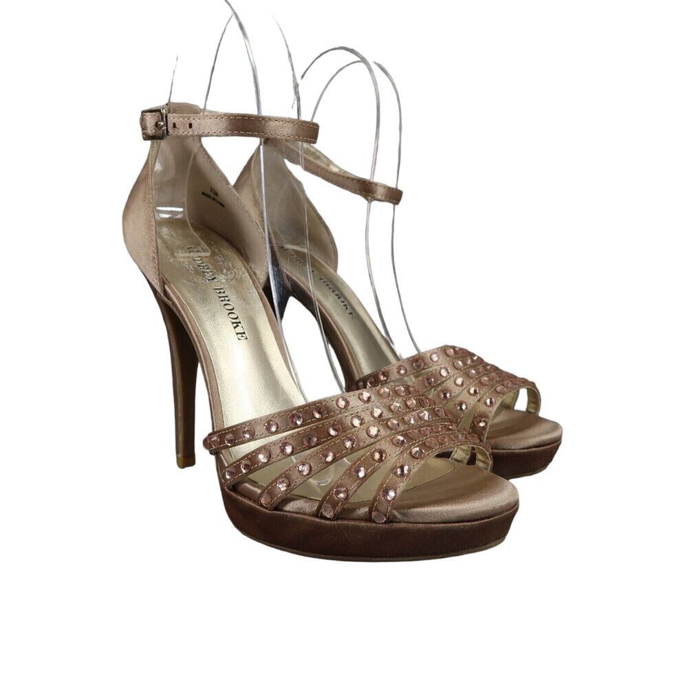 Audrey Brooke Shoes Women 7.5 Pump Stiletto Sandal Platform Formal Event Wedding